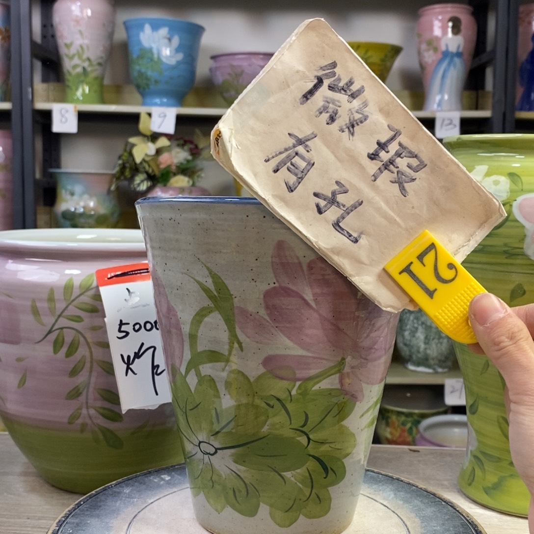 景德镇手工手绘陶瓷花盆