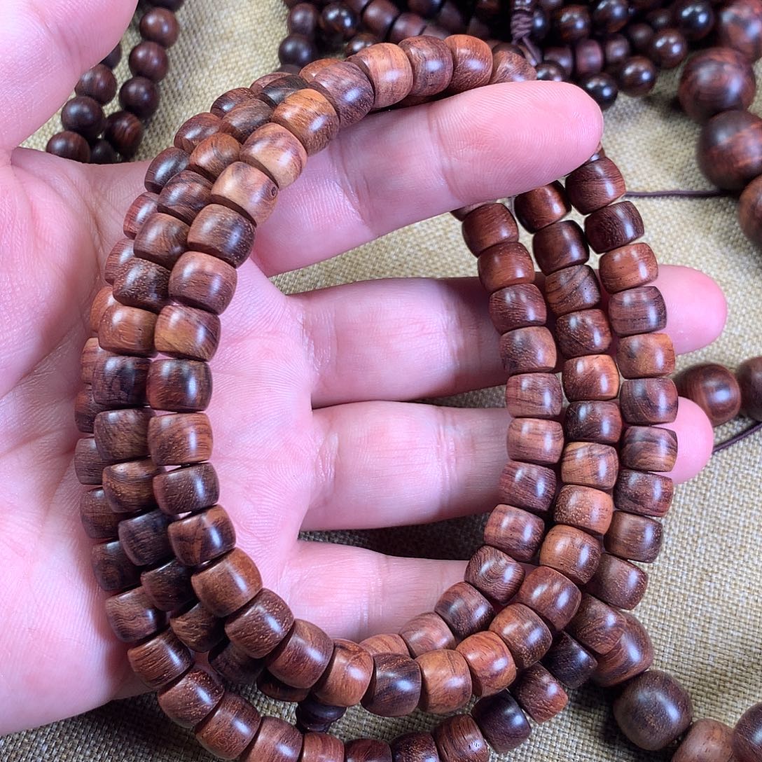 手串/手链黄花梨/降香黄檀海黄7*9*108无胶无腊