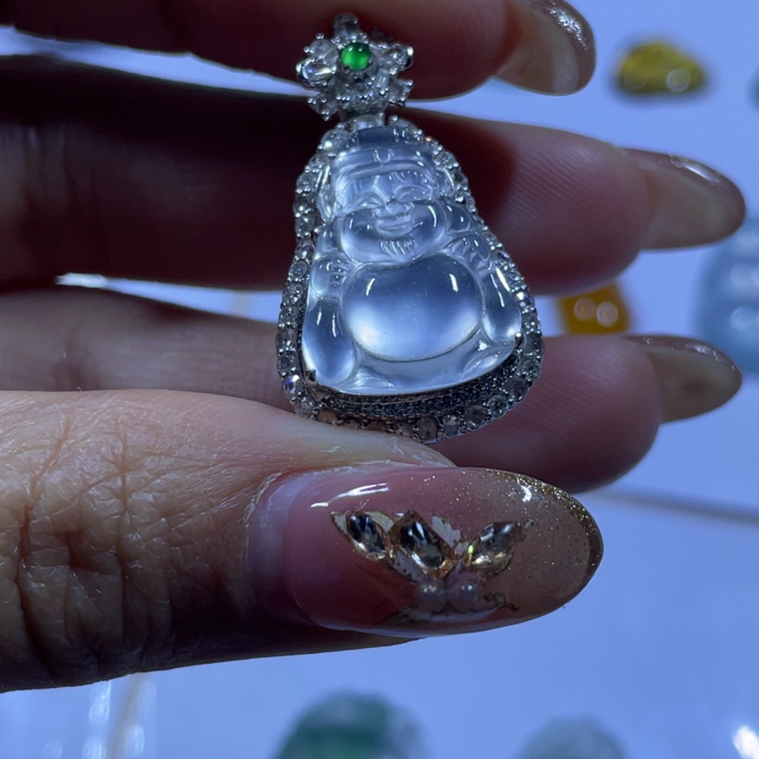 翡翠颈饰18K金镶嵌财