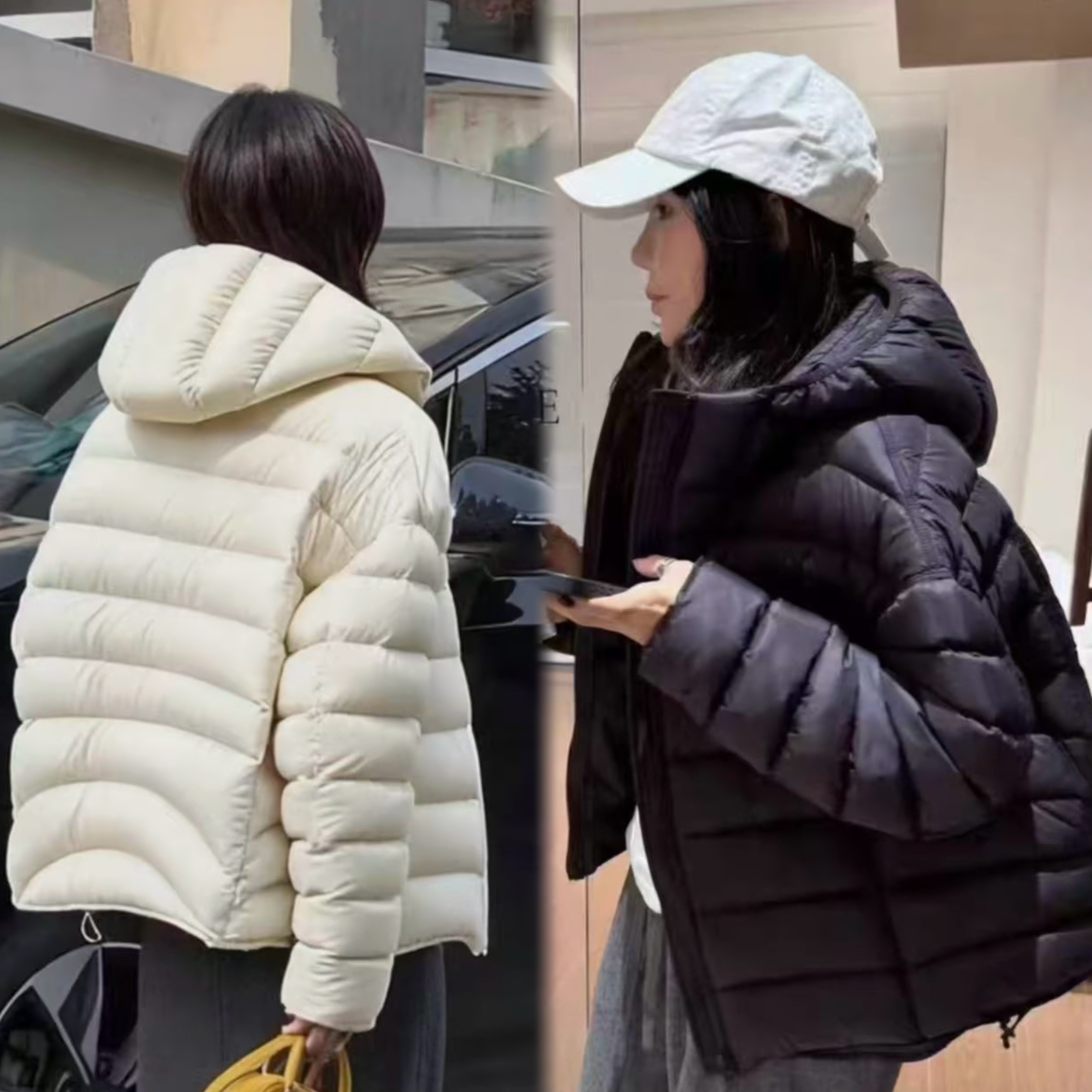 二姐的宝藏秋冬时尚百搭连帽白鸭绒排骨羽绒外套上衣#25465