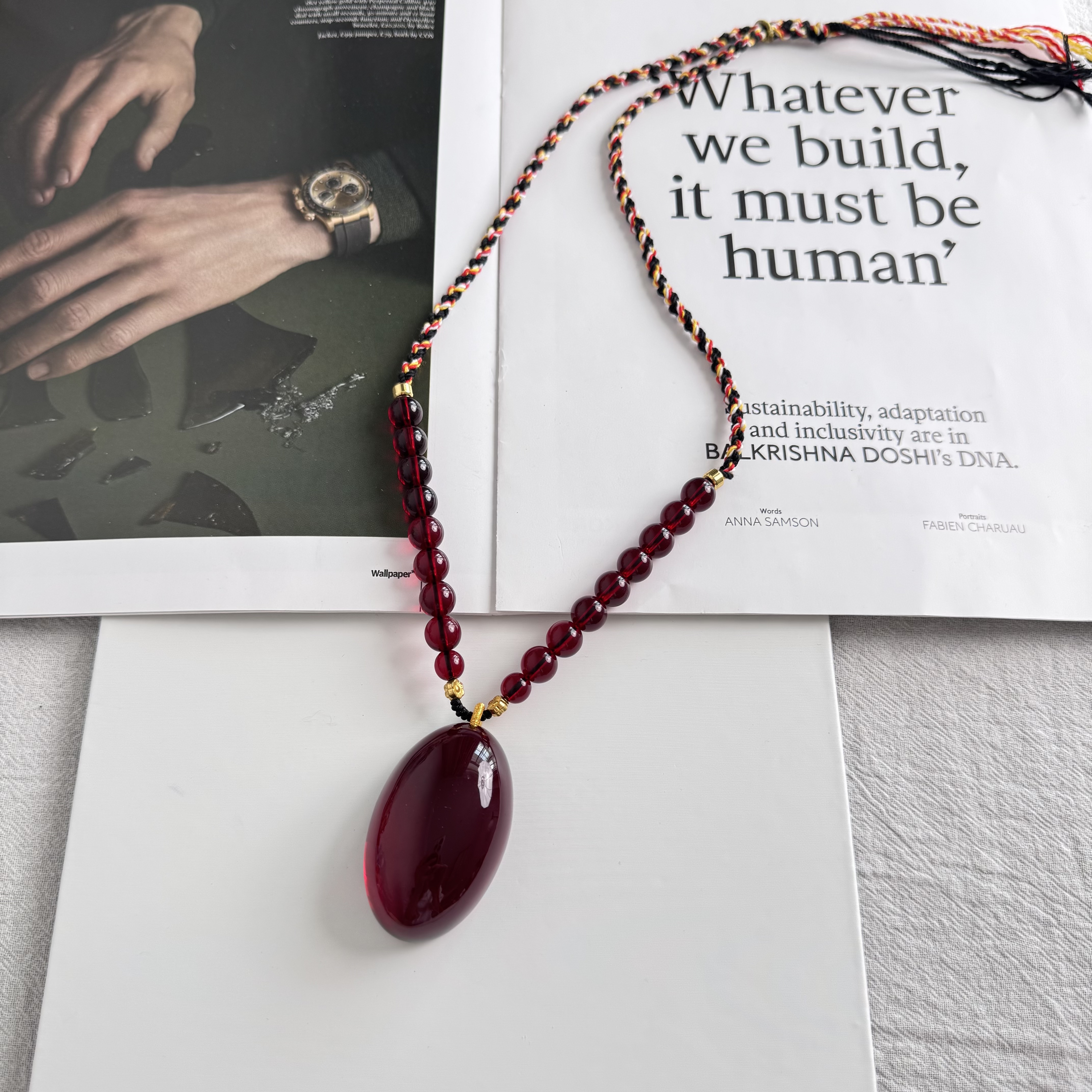 高定珠宝血珀项链ZX3059S