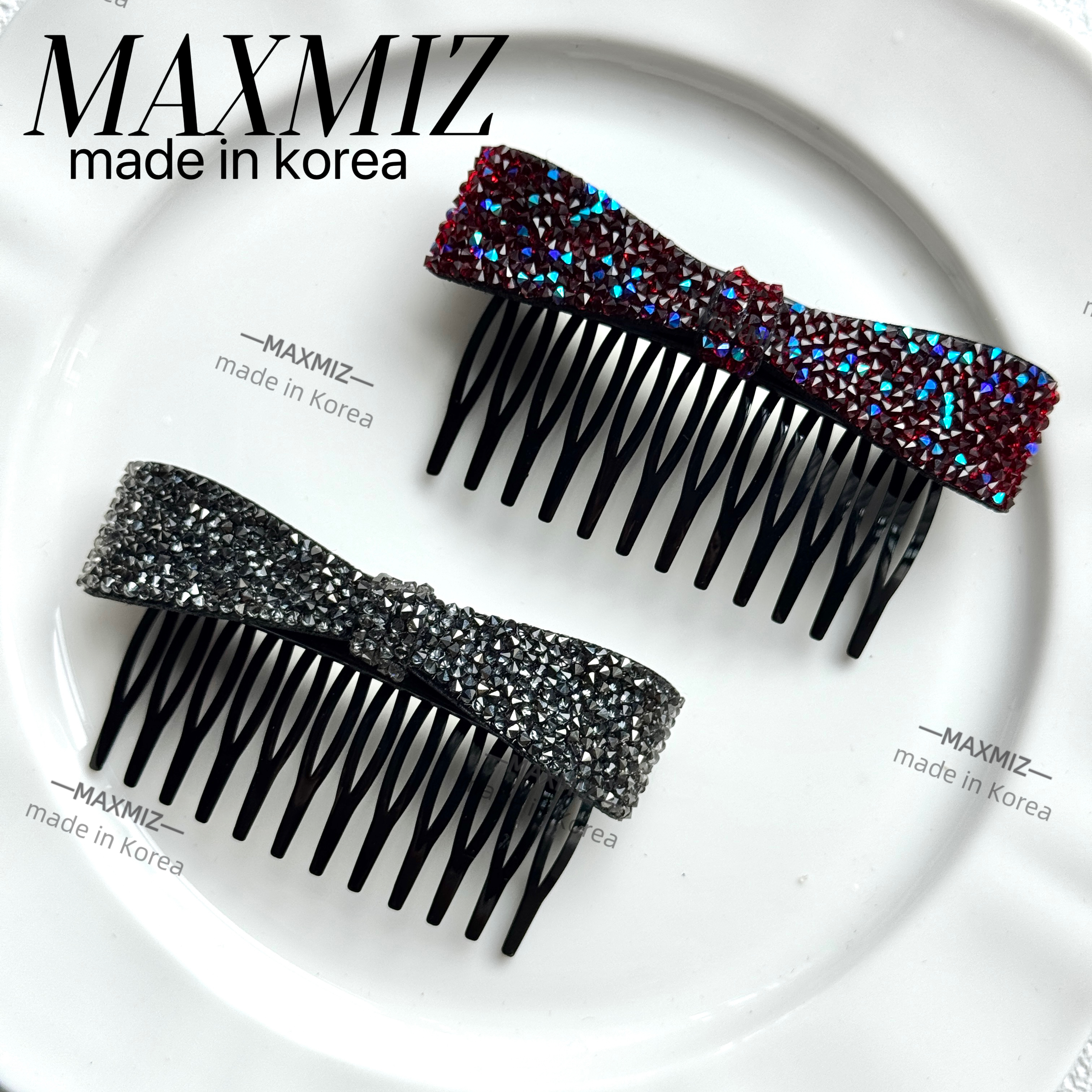 东大门 韩国新款精致砂糖蝴蝶结发梳高级百搭精美齿梳2131