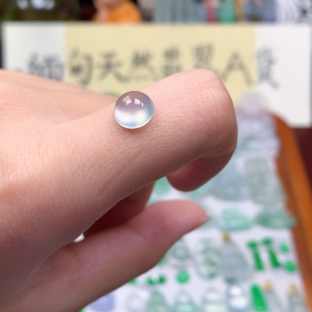 翡翠裸石缅甸天然A货翡翠冰种蛋面