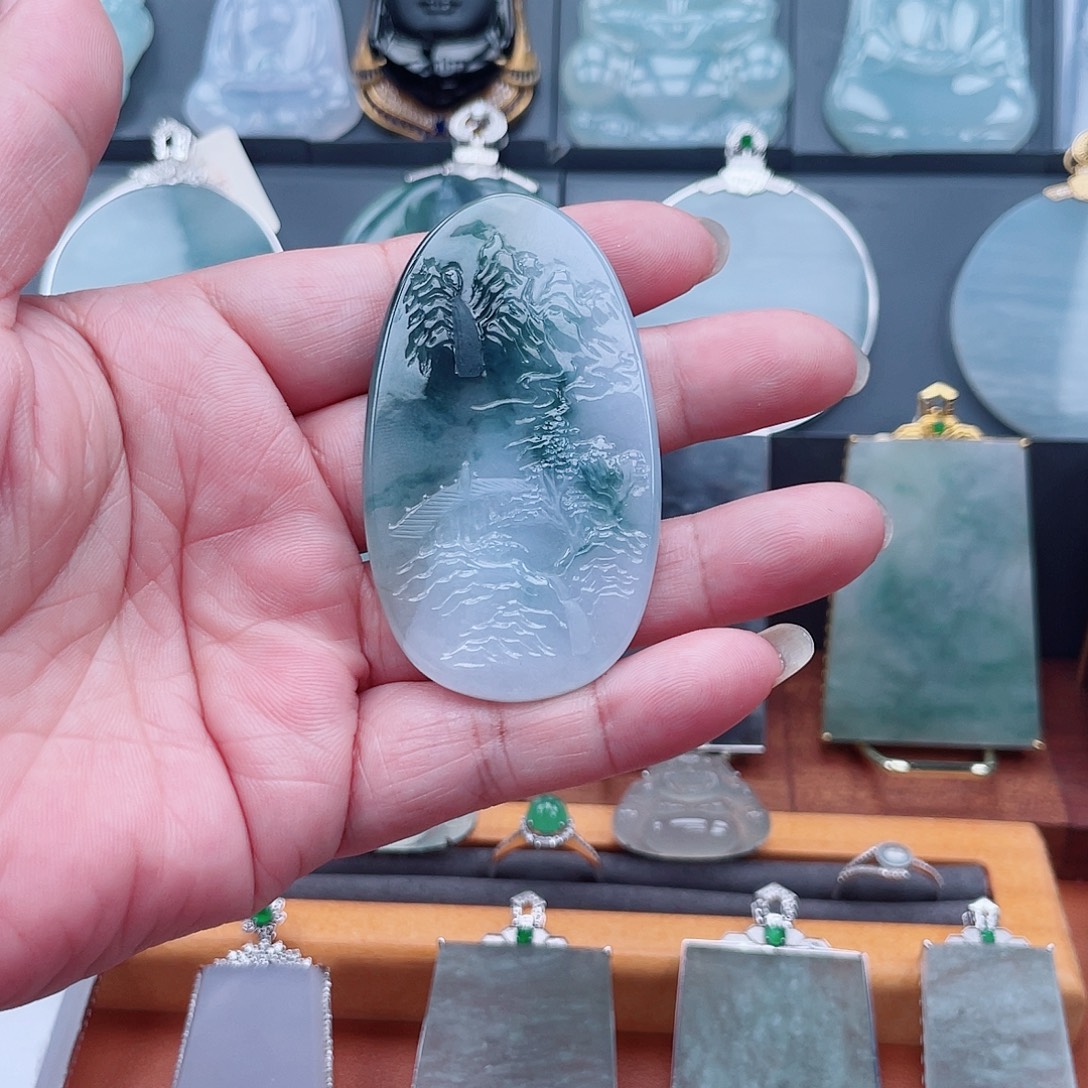 翡翠未镶嵌吊坠(不含链)