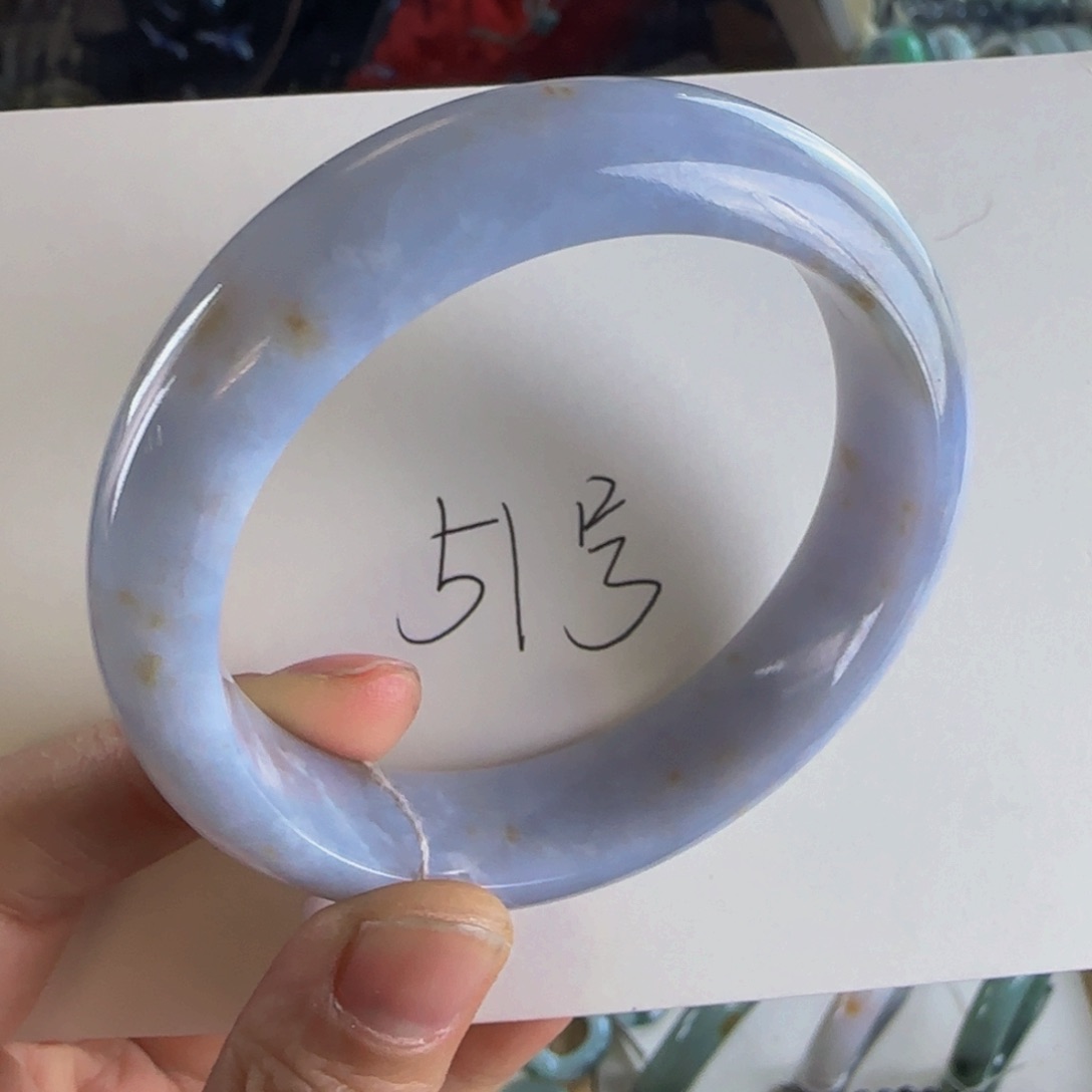 翡翠手镯未镶嵌老坑58圈不退