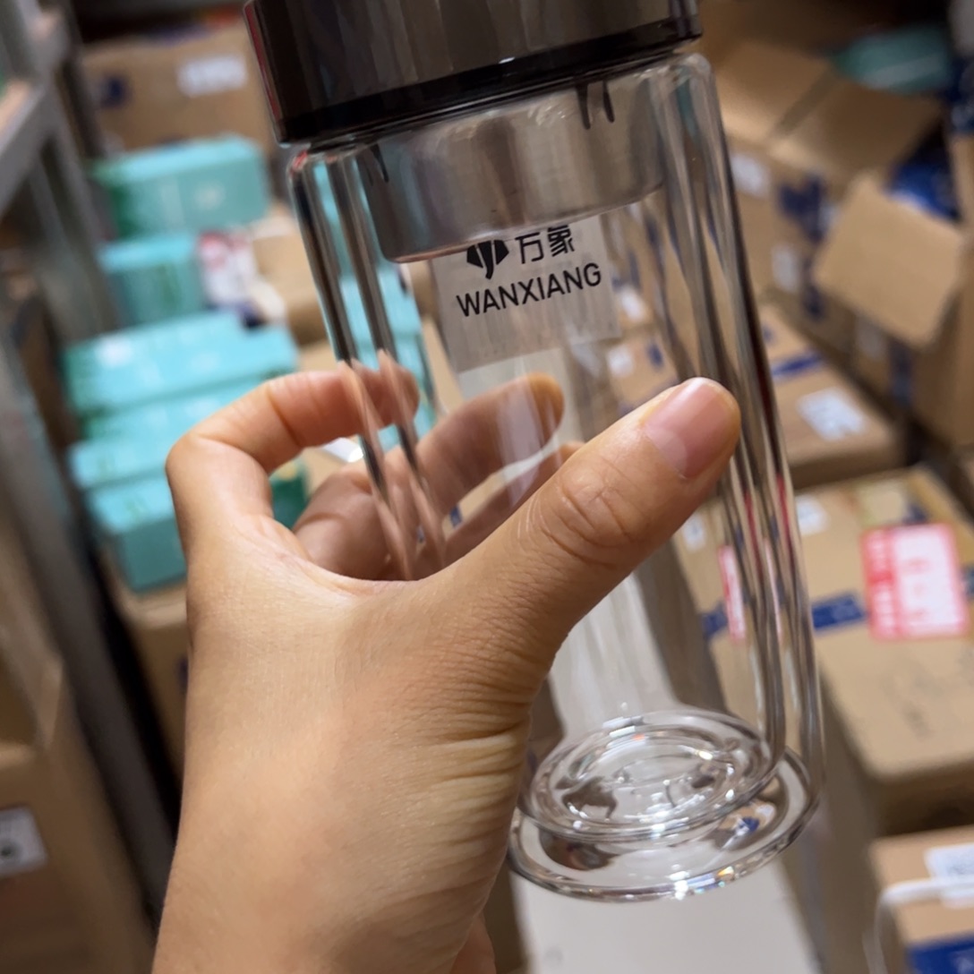 万象时空知了v406玻璃杯360玻璃杯➕被套➕除垢剂