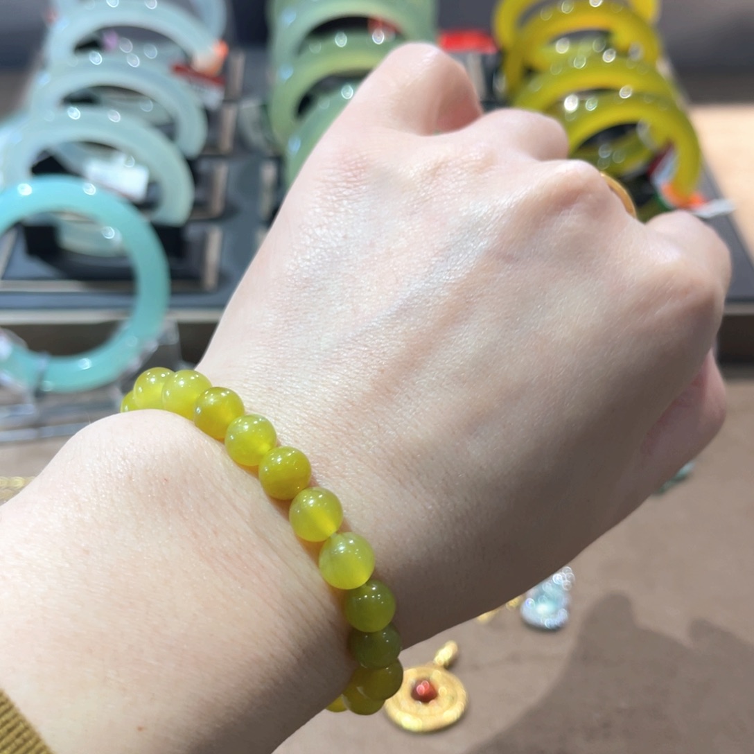 蛇纹石玉手链未镶嵌