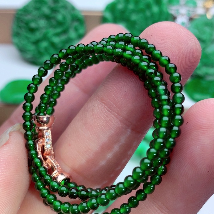 翡翠未镶嵌毛衣链