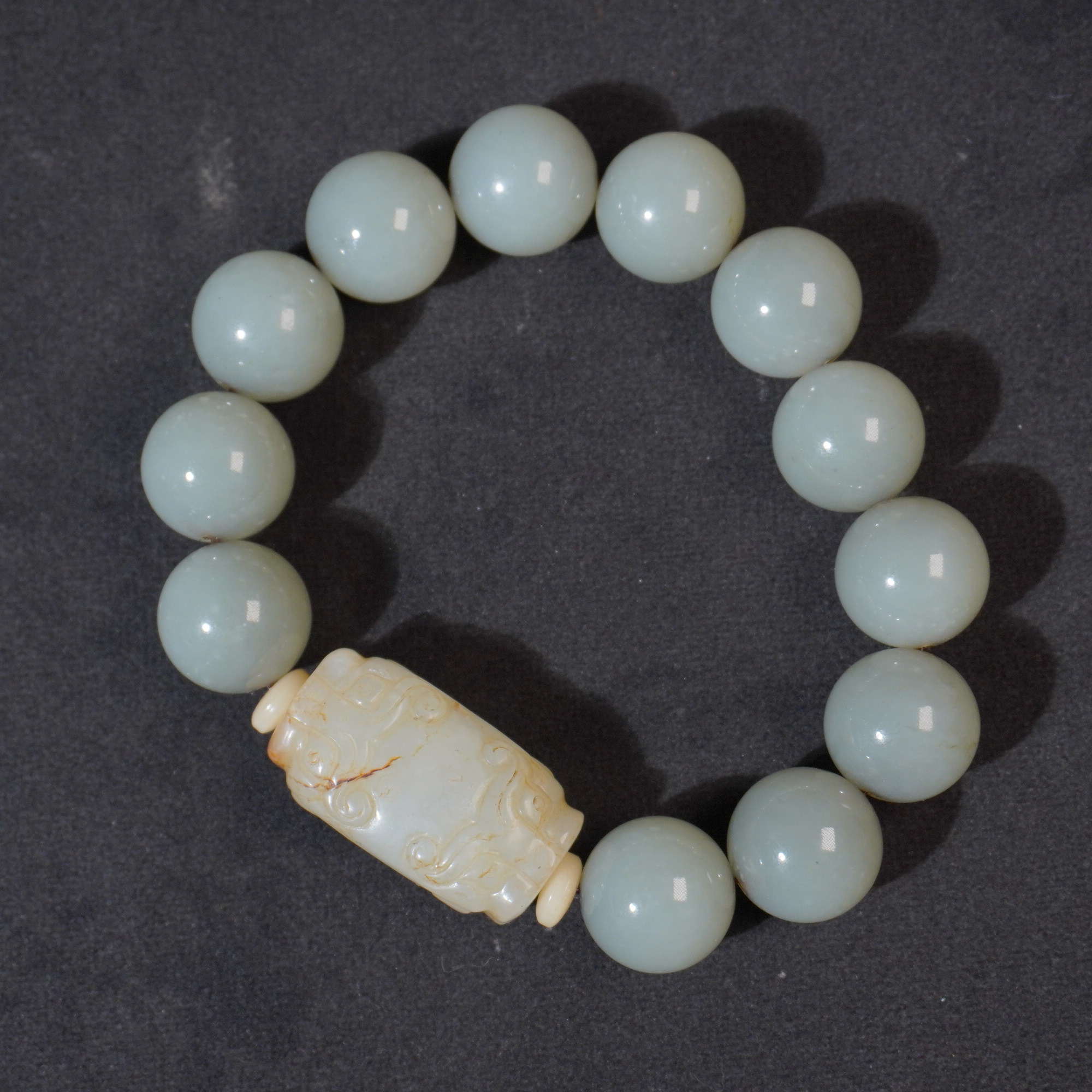 3SYQ6  清  和田玉手串