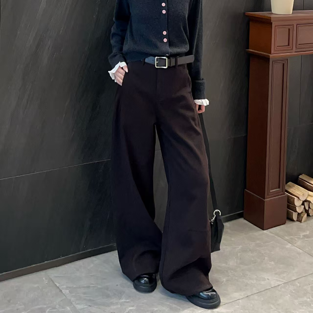 美式高腰复古显瘦百搭宽松直筒牛仔裤638