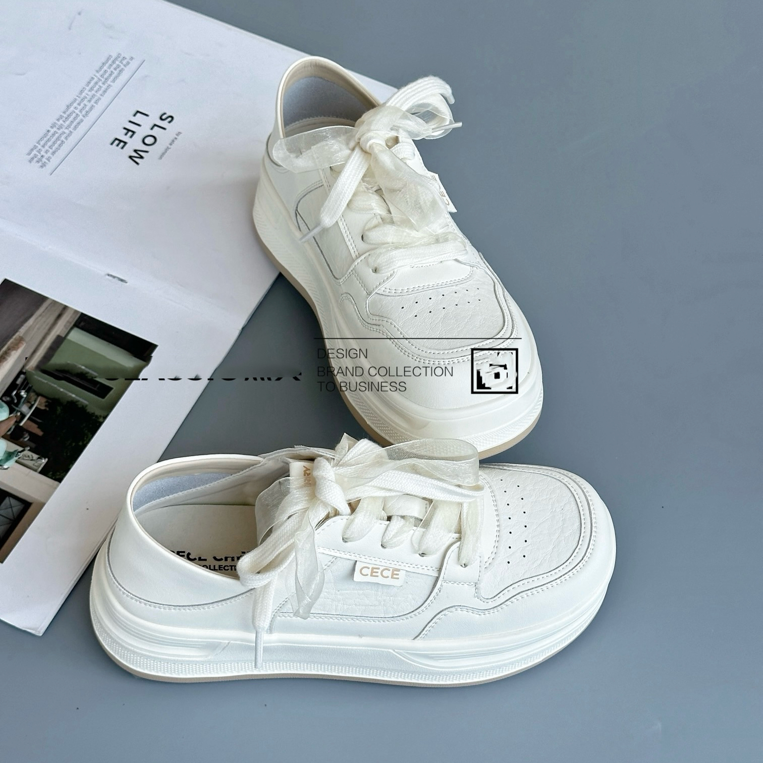 2025新款厚底休闲小白鞋三八五典