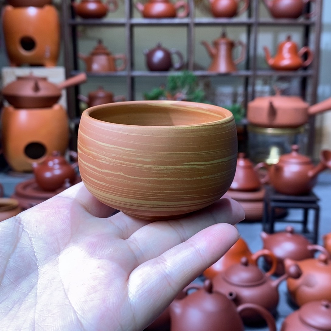 紫砂茶壶余少波鸡蛋黄绞泥主人杯80cc