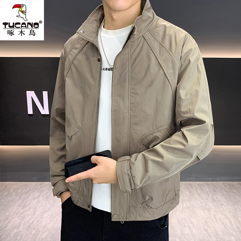 TUCANO/啄木鳥开学季穿搭休闲男士春秋帅气夹克时尚百搭立领外套