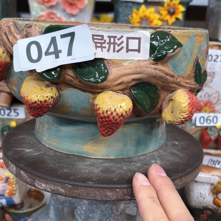 紫砂花盆粗陶材质多肉花盆