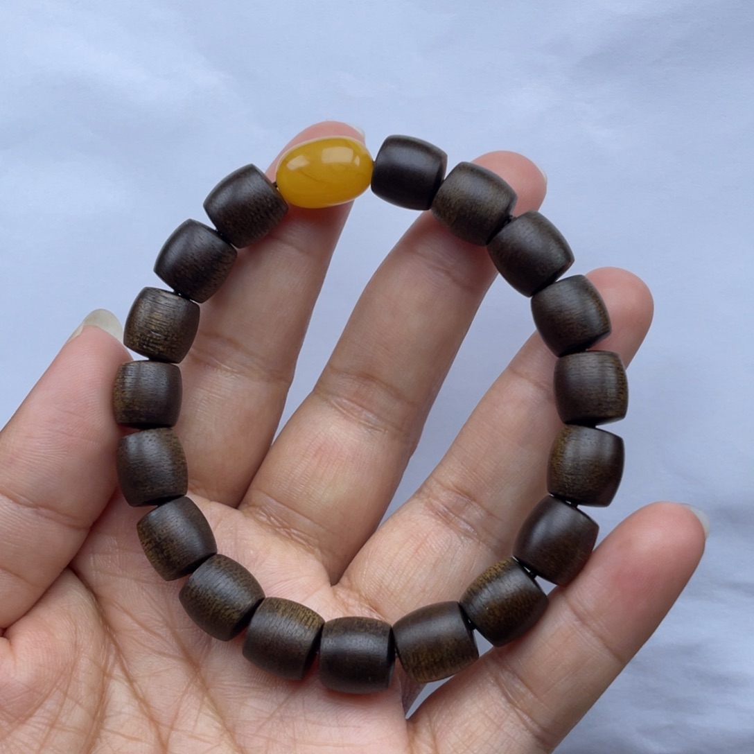 【闪购商品】沉香手串越南白棋1.0