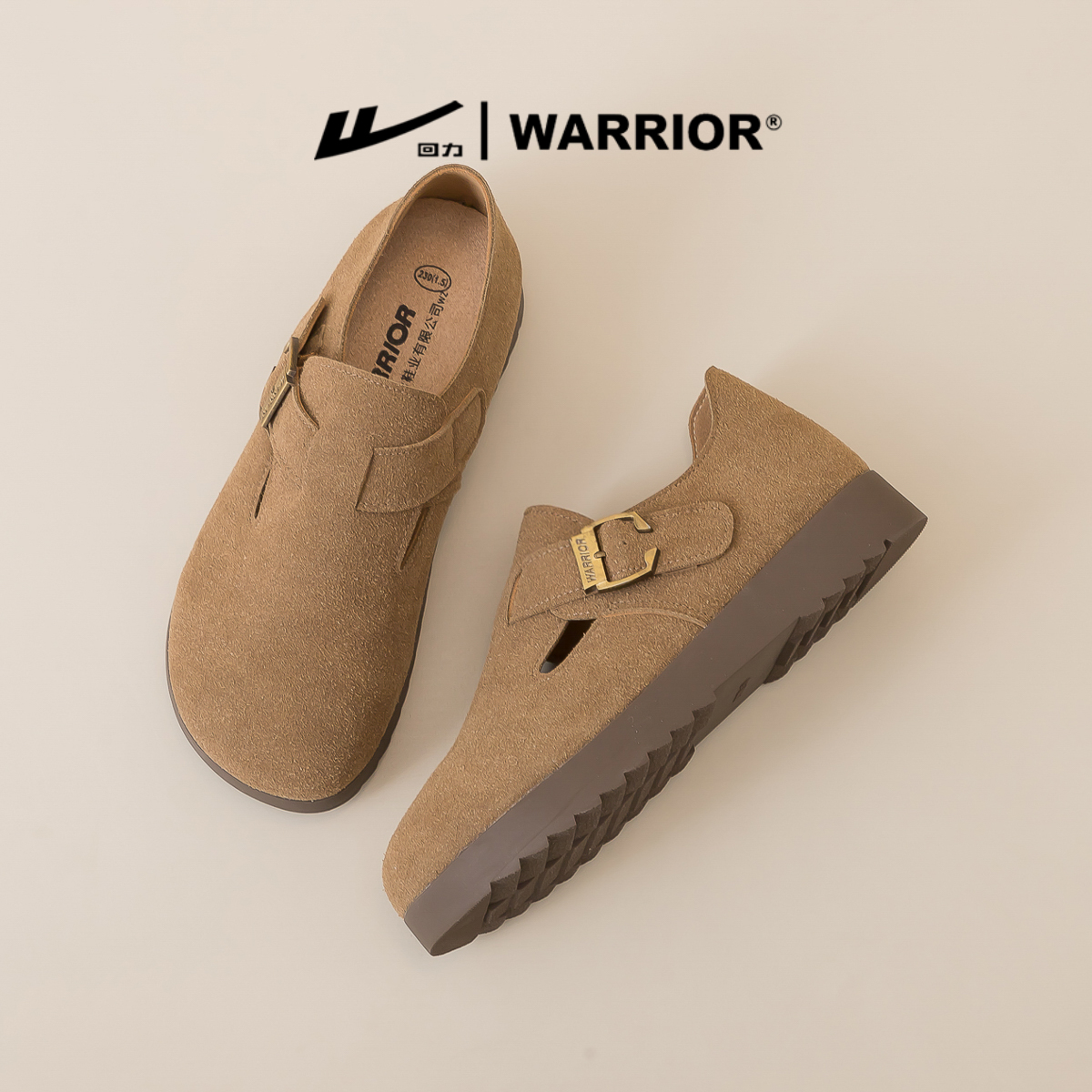 回力勃肯鞋女2025秋季新款复古博肯舒适一脚蹬防滑软底全包博肯鞋