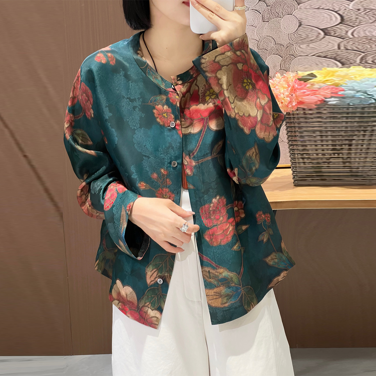 新中式国风秋装高端薄款洋气外套女2025新款超火减龄短款宽松上衣
