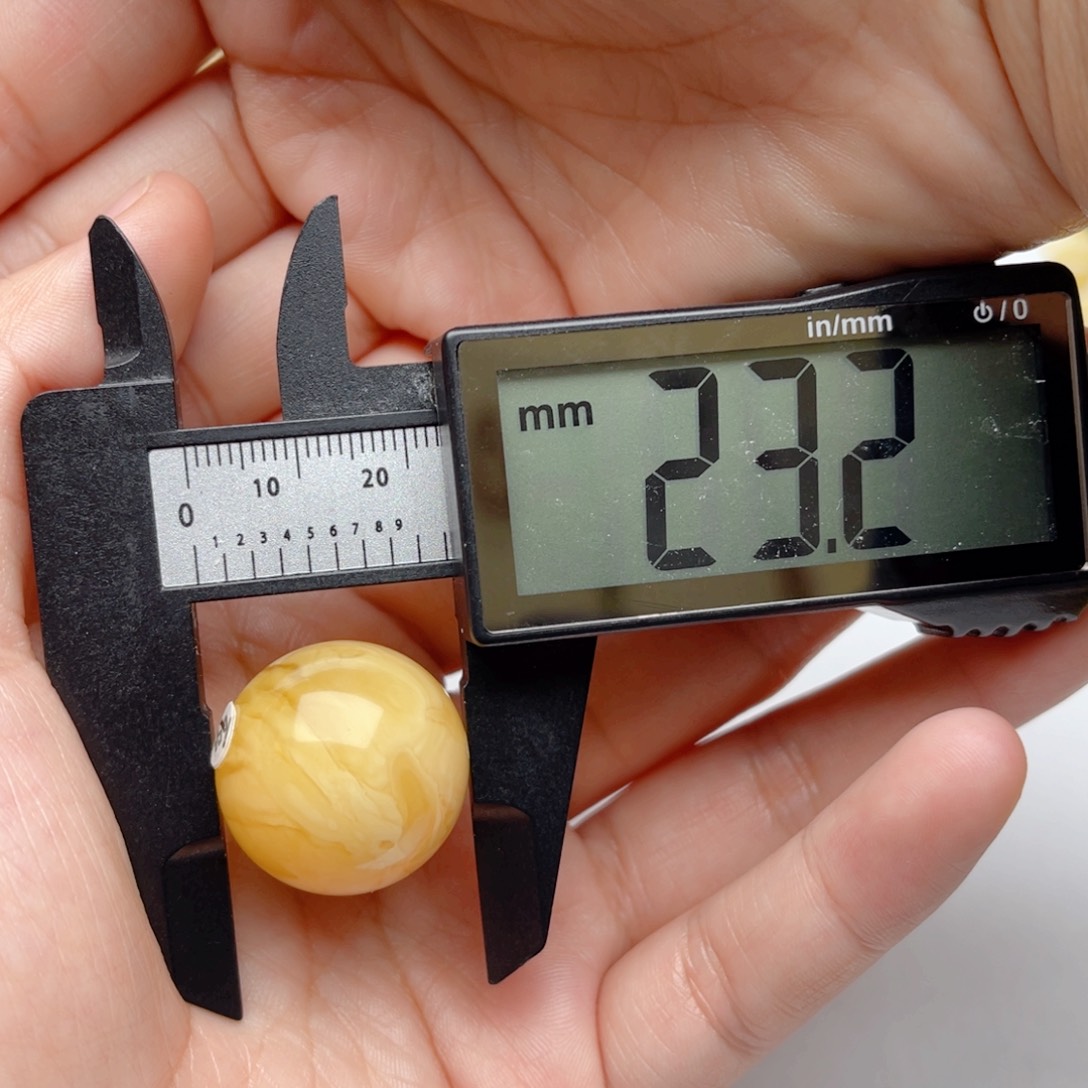 蜜蜡裸石未镶嵌蜜蜡圆珠梦