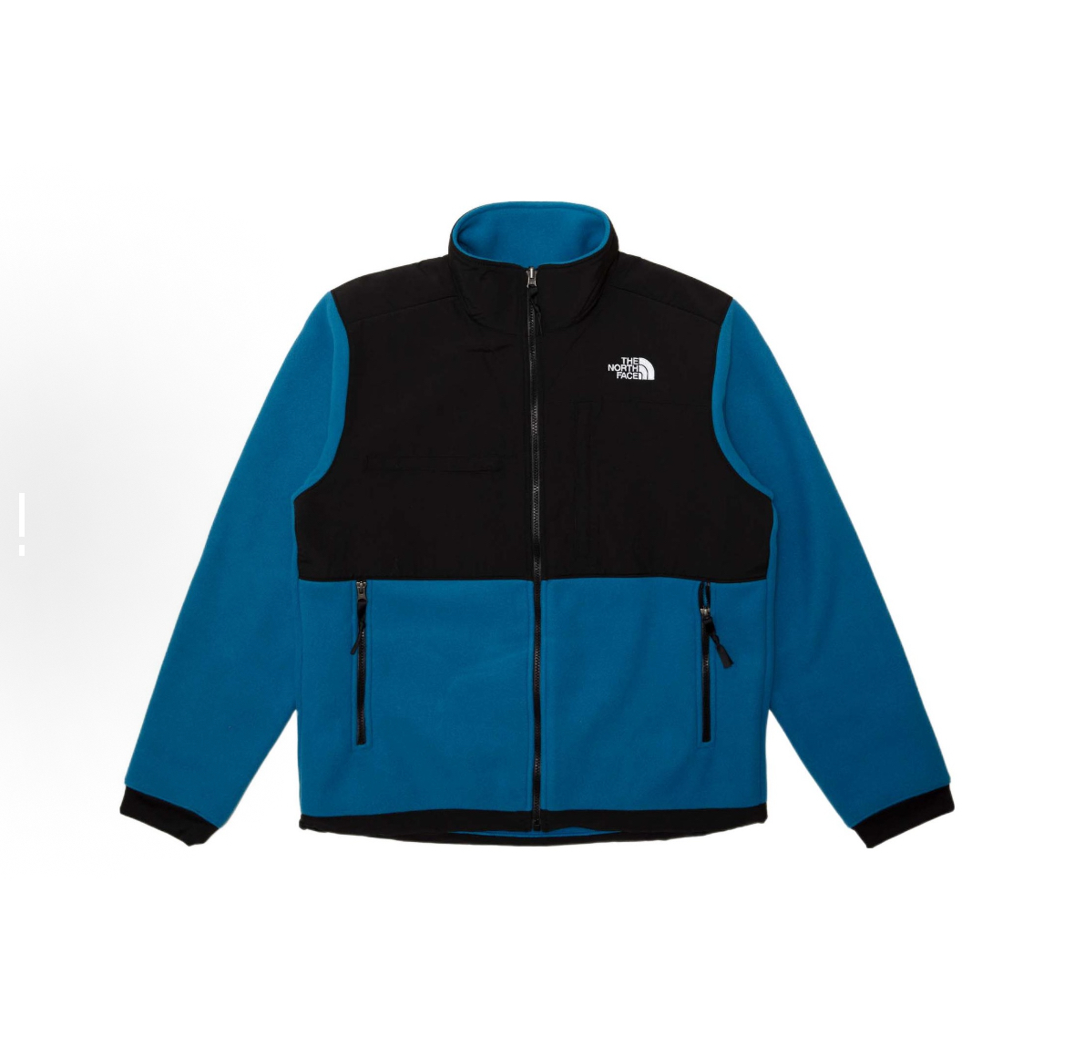 未使用 maje THE NORTH FACE 拼色摇粒绒夹克蓝色/绿色nf0a4
