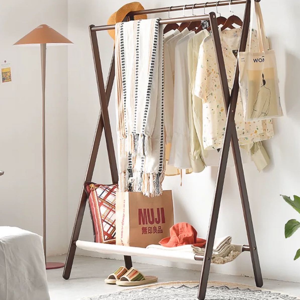 实木榉木衣帽架德国进口榉木