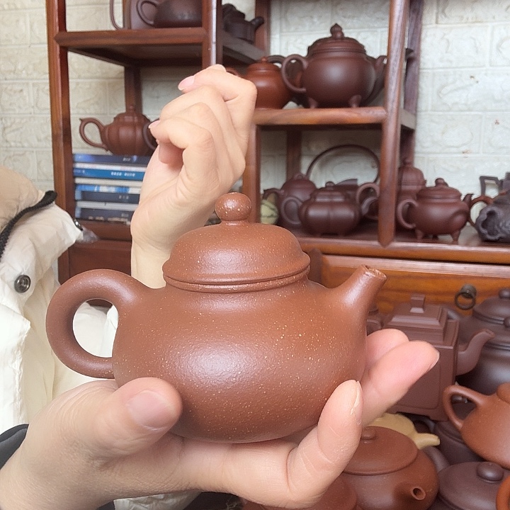 怪***叔紫砂茶壶容天200cc精工半手工