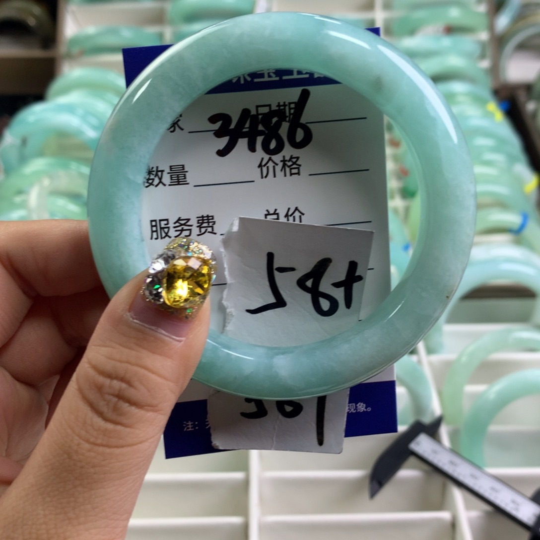 蛇纹石玉手镯未镶嵌3486