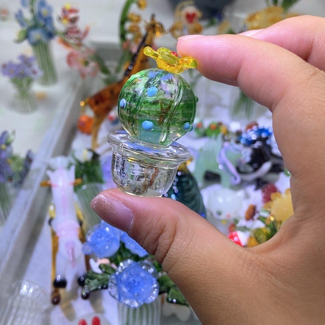 琉璃手工艺品仙人掌