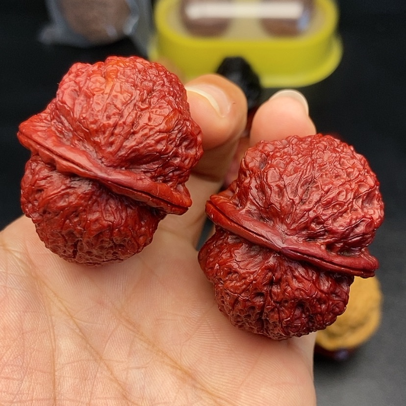 【闪购商品】把件文玩核桃41尺饕餮金蟾55.3克