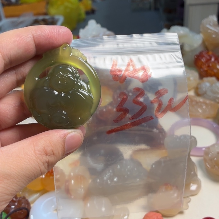 清***杯玛瑙/玉髓未镶嵌吊坠(不含链)