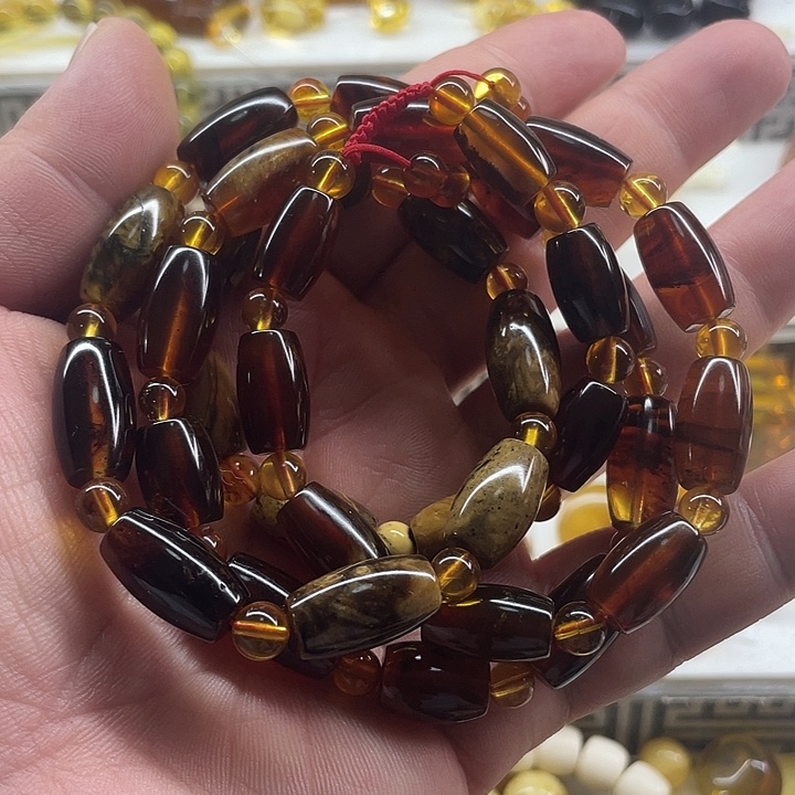 琥珀未镶嵌裸石项链