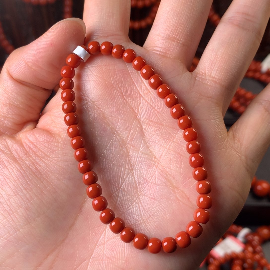南红玛瑙手链未镶嵌4m手链糖
