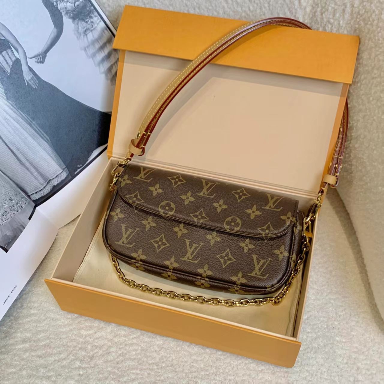 99新 LouisVuitton/路易威登 壹臻/老花ivy包 芯片 10474649