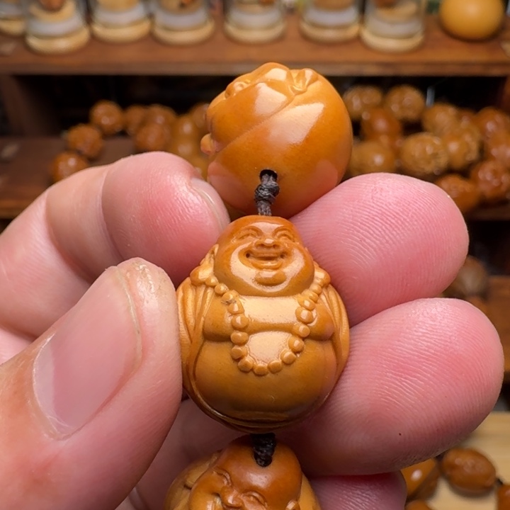 橄榄核手串/手链光背弥勒