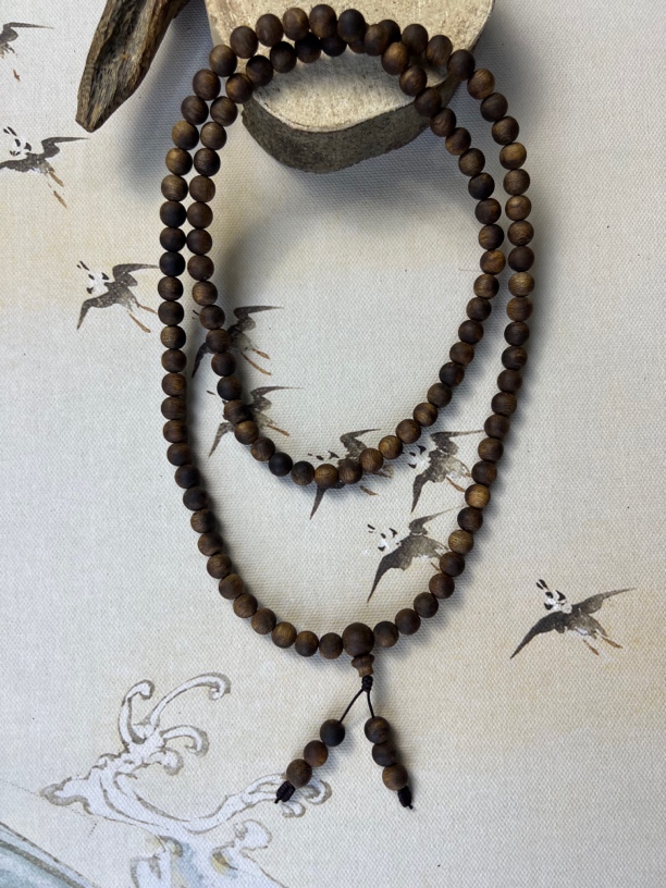 A013奇楠沉香圆珠多圈08沉水浮31克+多样性发一