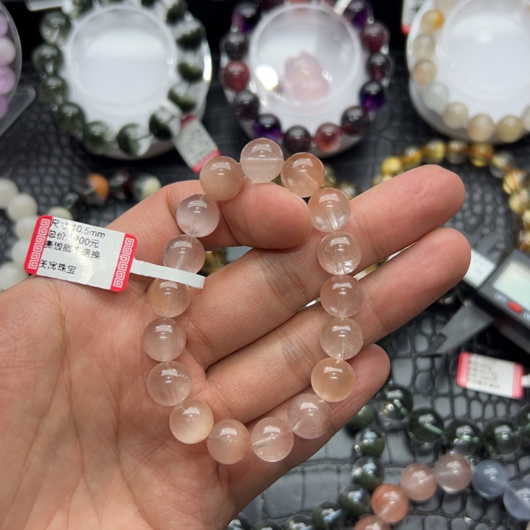 水晶手链未镶嵌好看