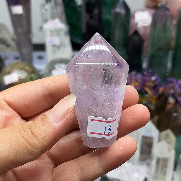 未镶嵌珠宝半成品水晶65克紫水晶柱