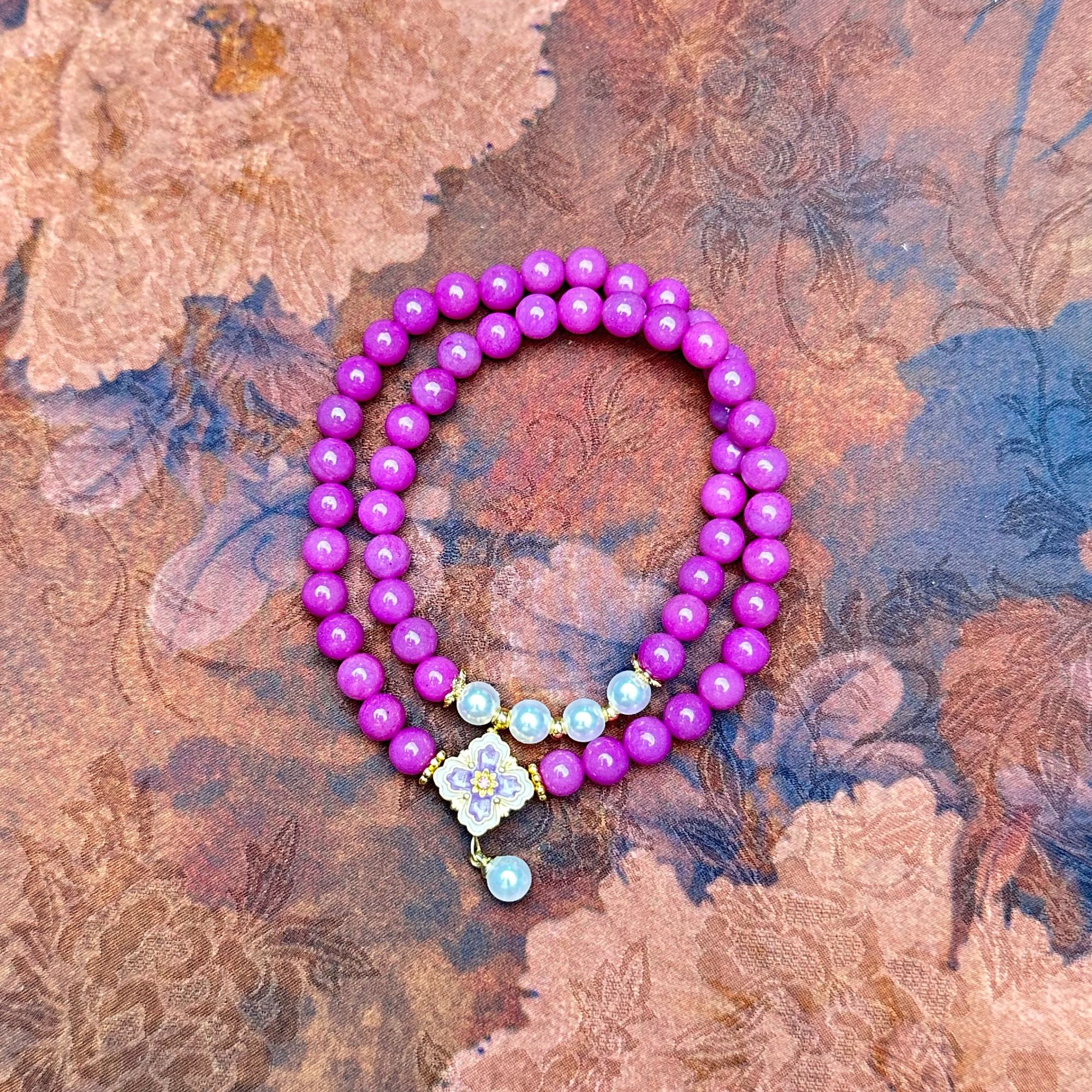 S1281-紫云母双圈手串（无礼盒）