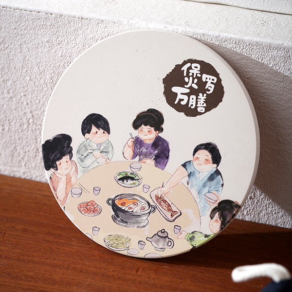 【煲罗万膳-陶瓷锅垫】18cm防滑垫防烫耐热家用隔热碗垫餐盘垫隔热