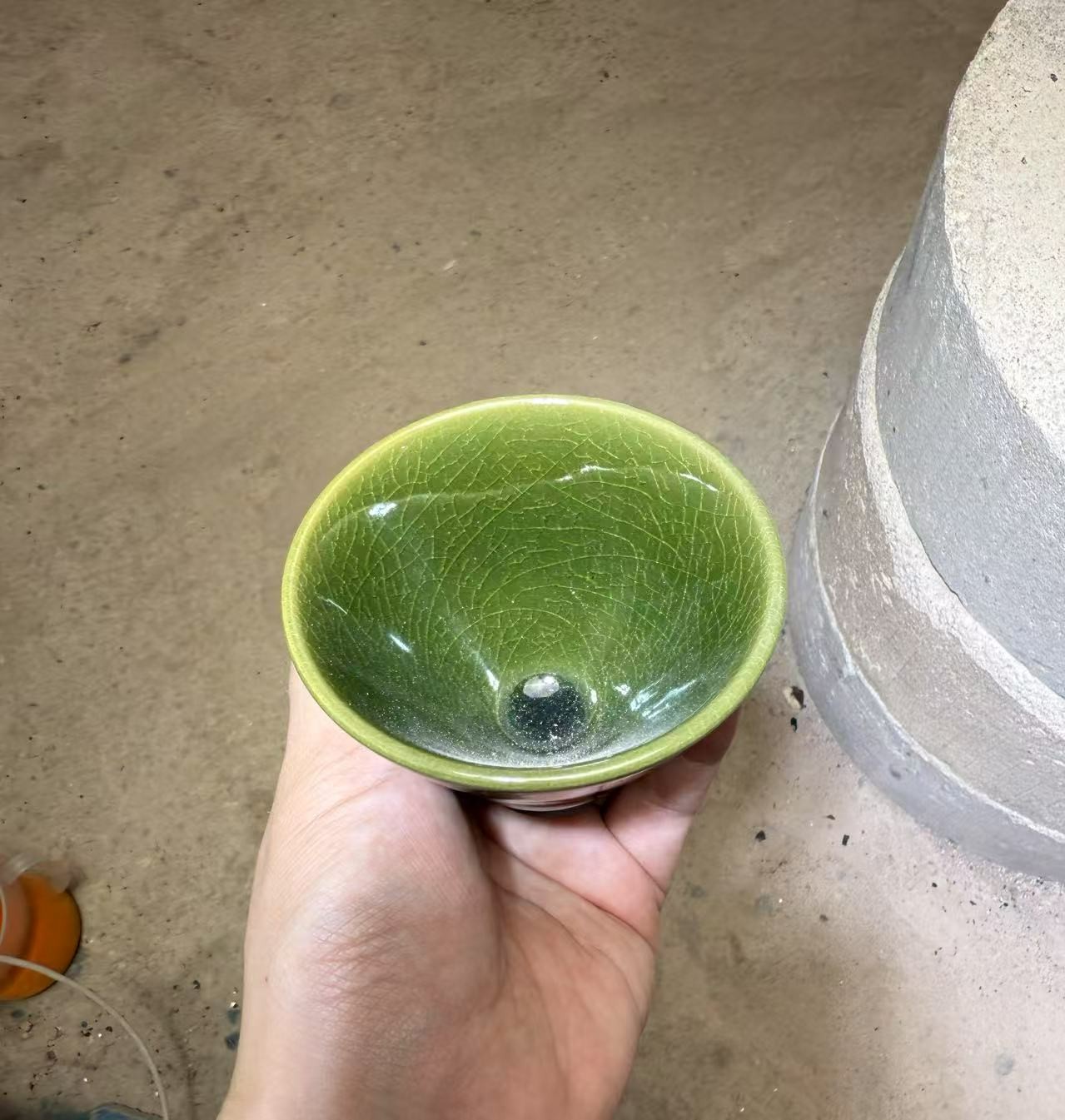 茶器茶杯 帝王绿斗笠杯