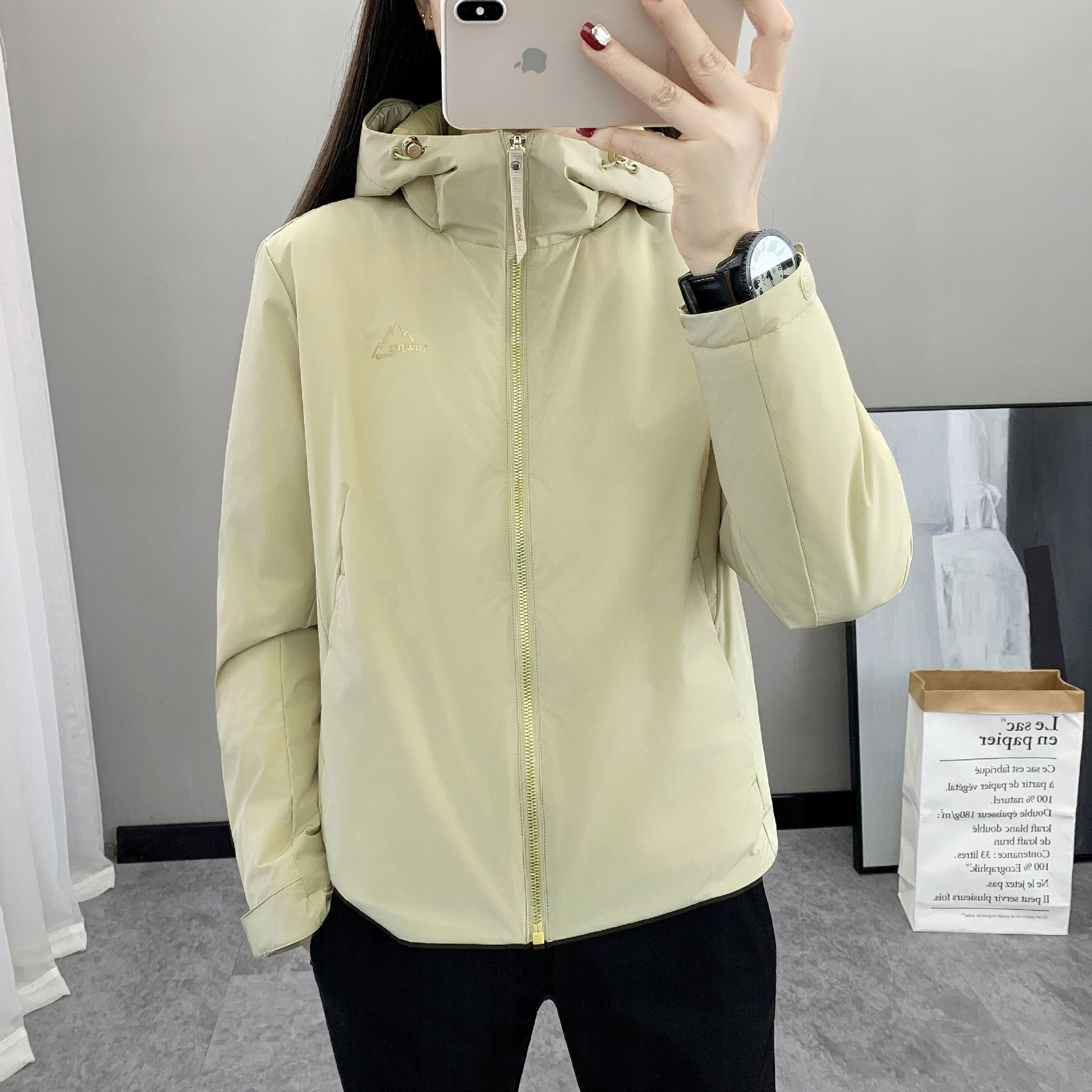 5K162户外秋冬女加厚保暖棉服运动登山服连帽百搭上衣休闲外套