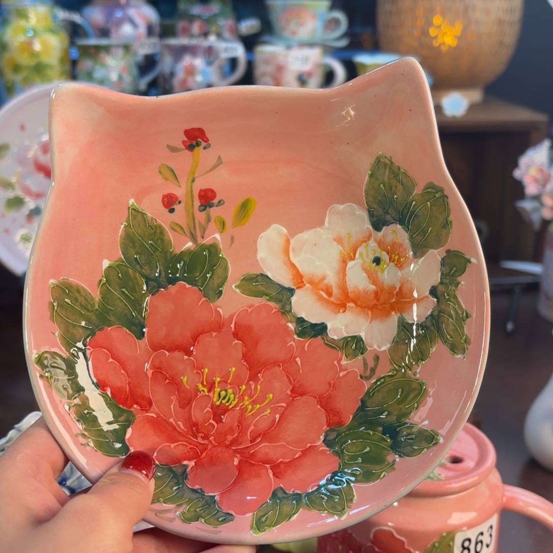 西***西景德镇手绘高温釉下彩陶瓷茶具