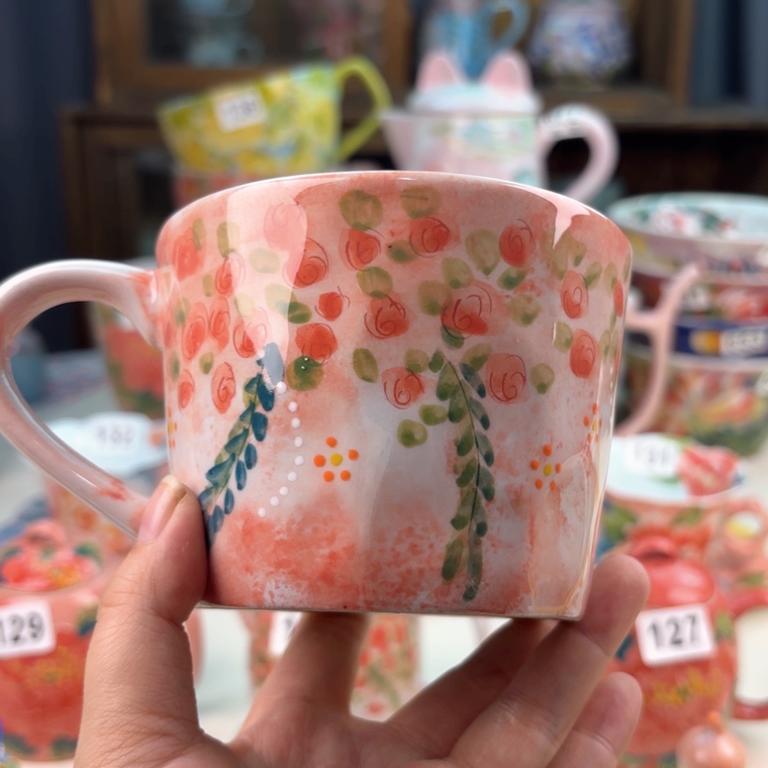 景德镇手绘高温釉下彩陶瓷茶具