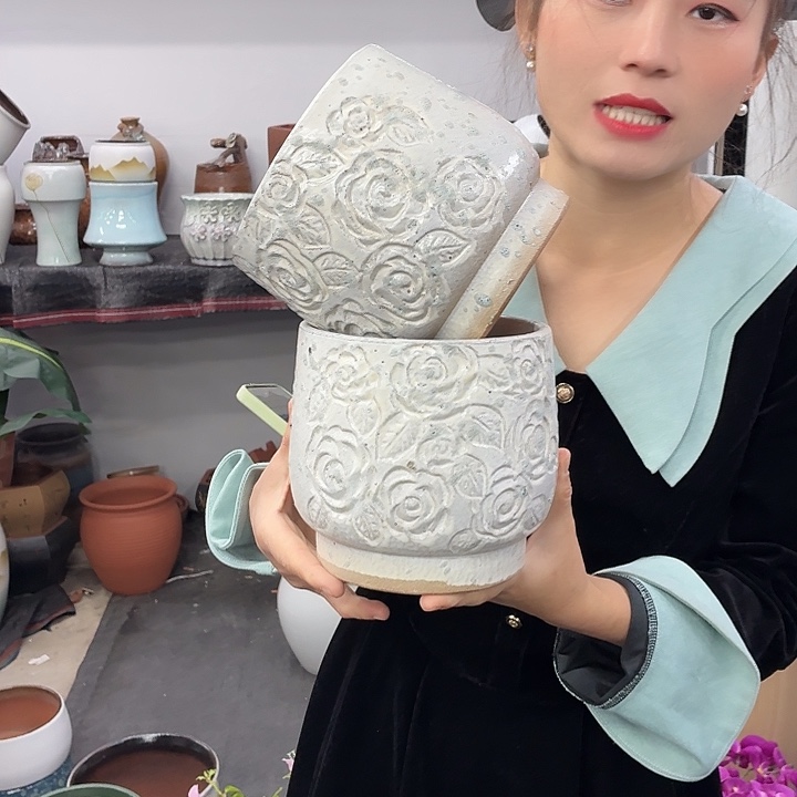 15×16 -粗陶花盆有孔-买买买