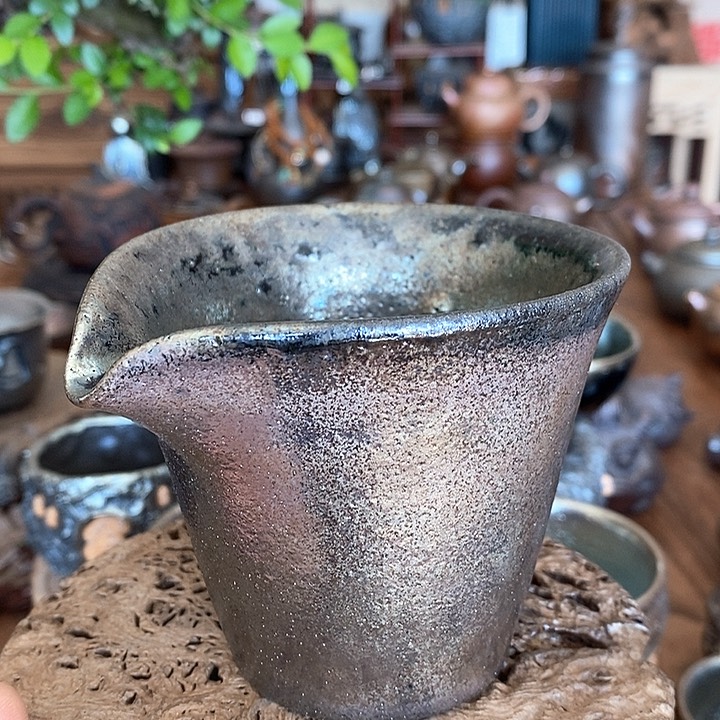 微瑕小包，建水紫陶，全手工纯柴烧茶器