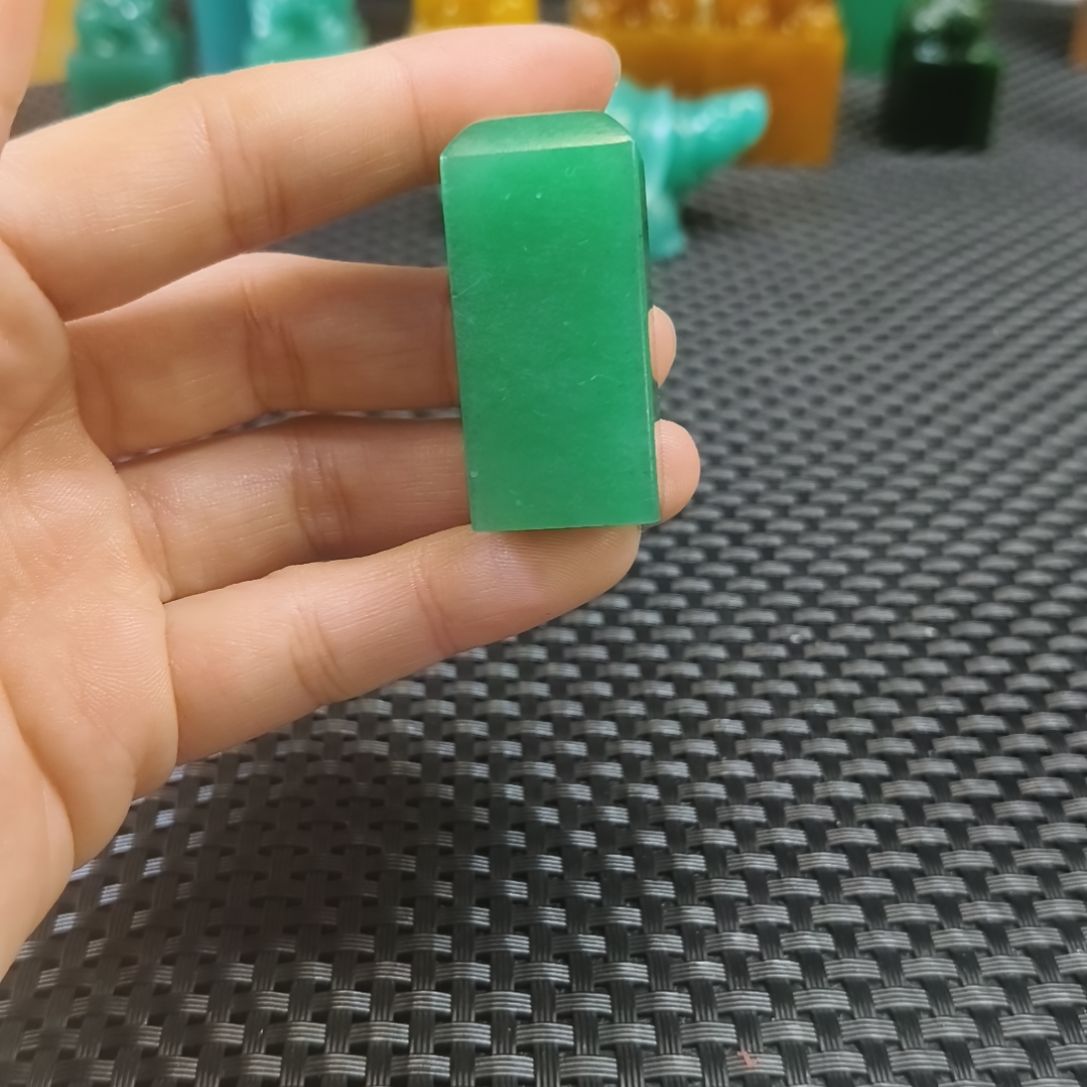 寿山石印石雅安绿