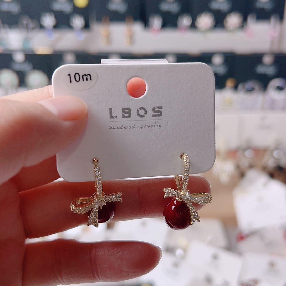 琉璃纯铜合金耳环的