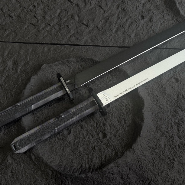 惩戒工坊-迅雷唐刀AISI5160工艺品收藏品（未开刃）