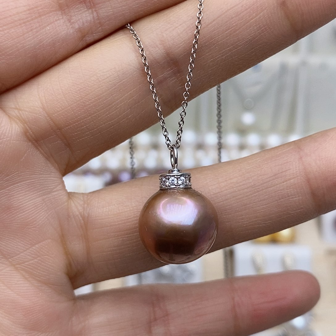 淡水珍珠颈饰银S925镶嵌