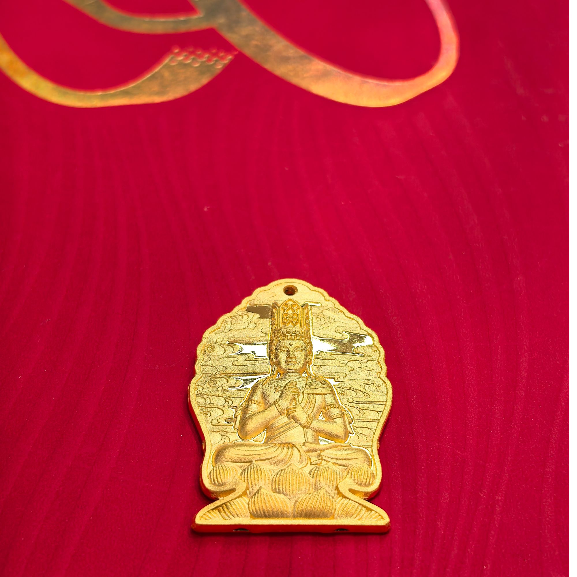 CBAI/菜百AL足金项坠  猴守护  大日如来