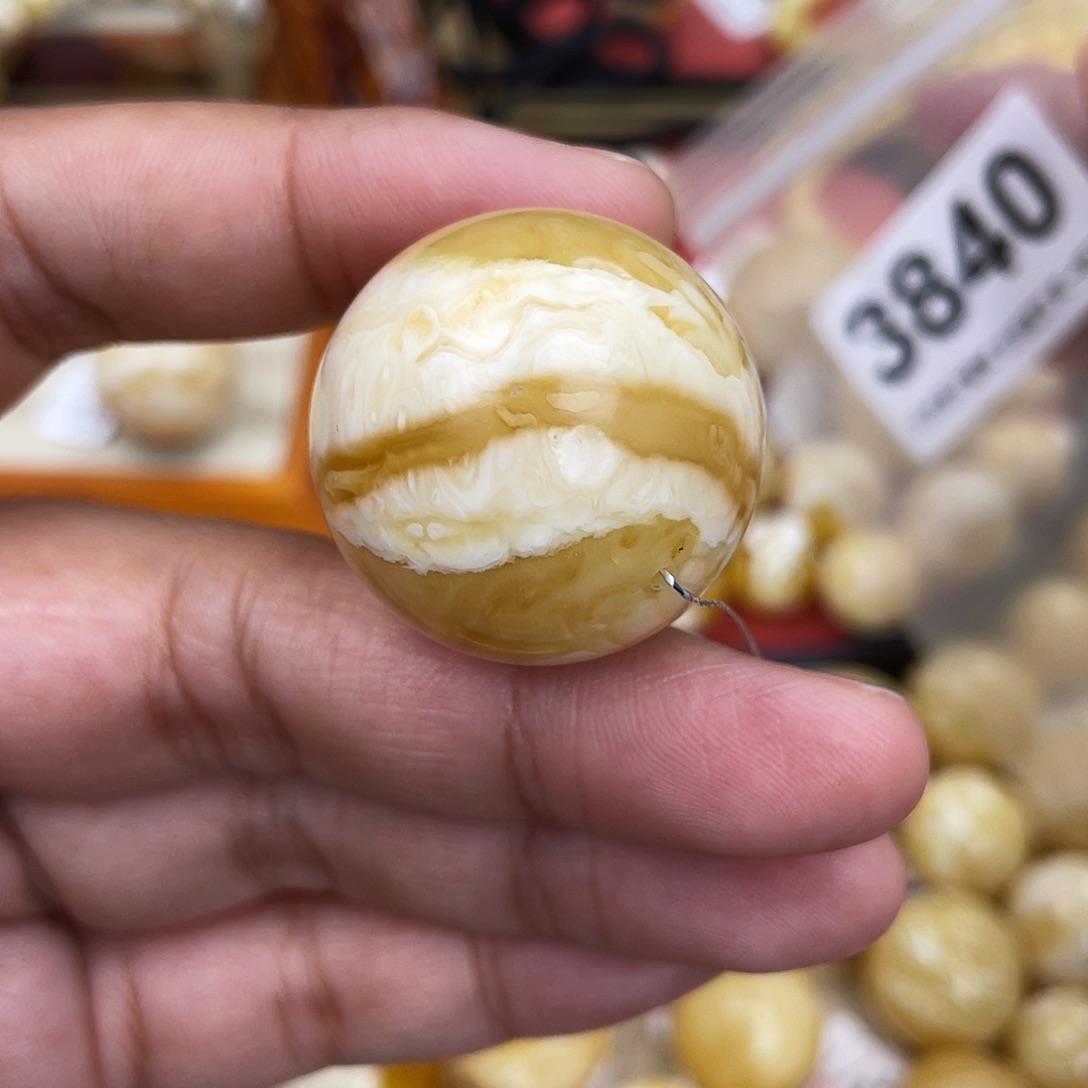 蜜蜡未镶嵌珠宝奇石粉29.7一线天